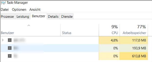 Taskmanager Punkt a