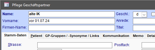 Benutzer anlegen für alte IK