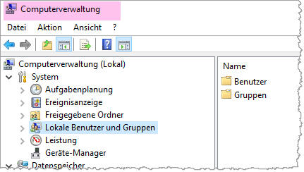 Gruppe lokal anlegen