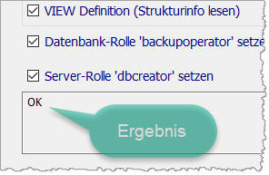 Erfolgsmeldung OK
