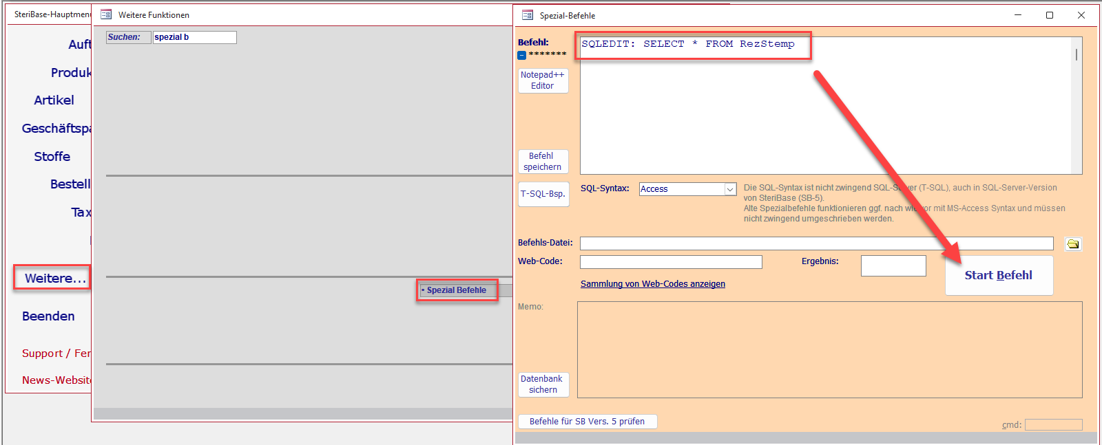 SQL-Tabelle für Rezeptstempel